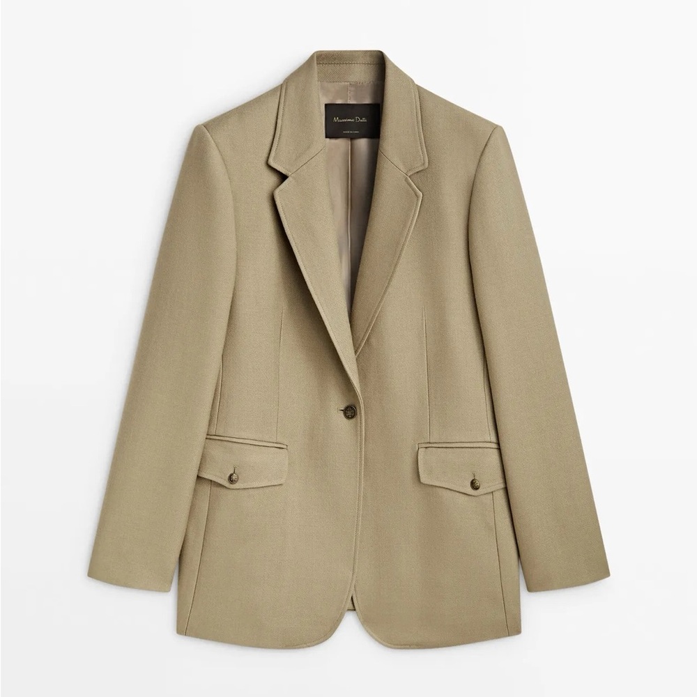 Massimo Dutti Twill blazer with buttons
